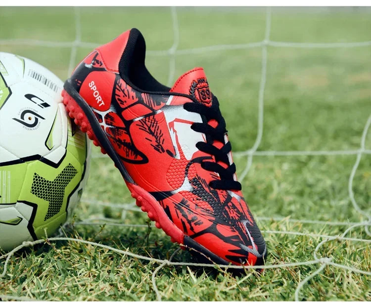 Vaikų futbolo bateliai „Sports Society Field“ berniukams, futsalo, greiti, salės sportiniai bateliai, originalūs bateliai su kaiščiais, futbolo bateliai
