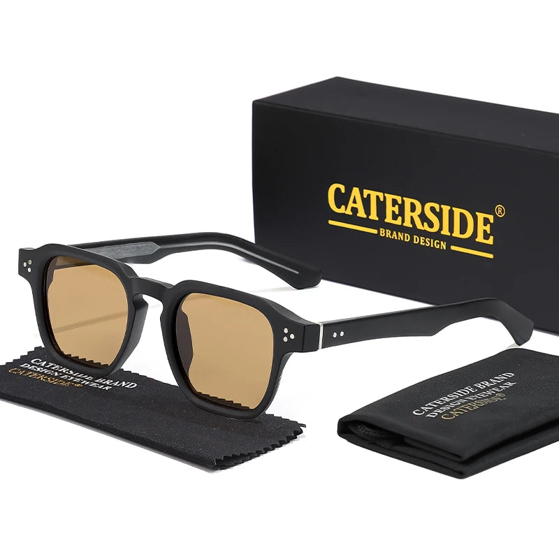 CATERSIDE Classic Square Sunglasses Men Core Insert Temple Luxury Brand Sun Glasses Women Travel Beach Party Festival Gifts
