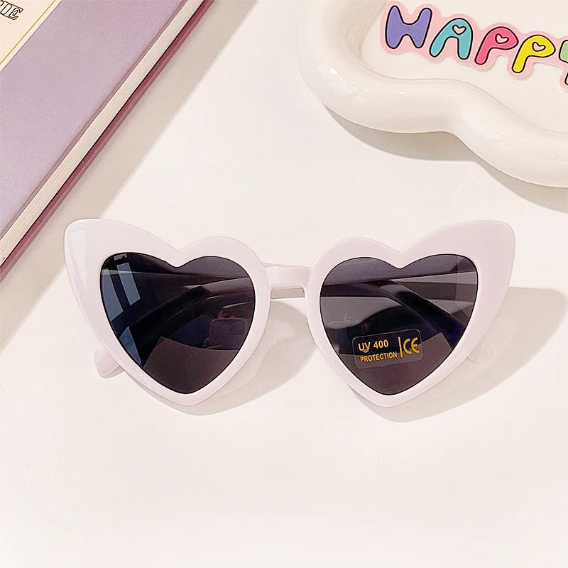 New Kids Cartoon Heart Sunflower Fruit Rabbit Ears Sunglasses Girls Boy Children Outdoor Round Polarized UV400 Sun Glasses