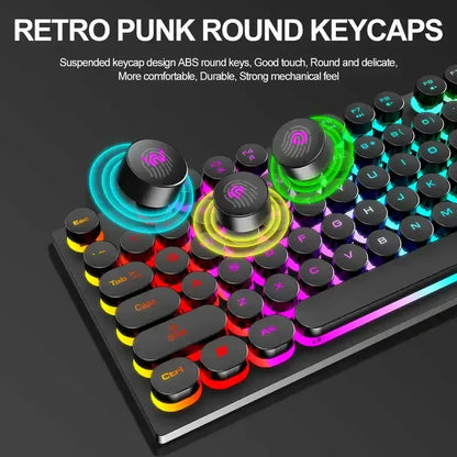 2026NEW RGB Gaming Mechanical Keyboard USB Wired 104 Keys Keyboard Backlit Black Red Blue Light for Computer Laptop Pro Keyboard
