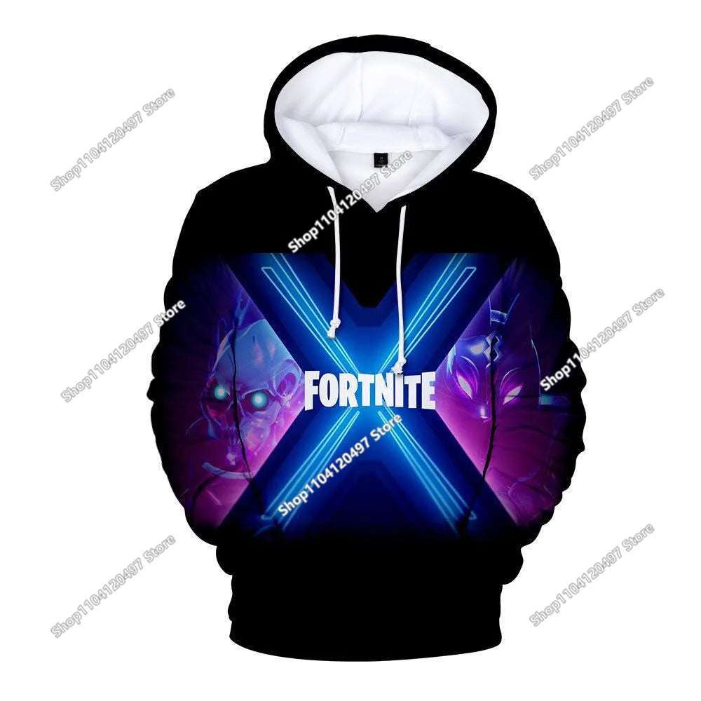 Fortnite Cosplay Sweatshirt Game 3D Printed Unisex Hoodie Casual Coat Anime Peripheral Kawaii Jacket Children Clothing Gifts
