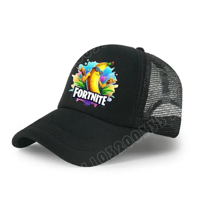 Fortnite Baseball Cap Cartoon Game Printed Hat Kids Summer Breathable Mesh Hat Adjustable Peaked Cap Children’s Birthday Gift