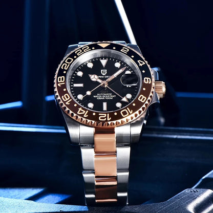 PAGANI DESIGN V3 New 40MM NH34 Original Design GMT Men Mechanical Watch AR Ceramic Bezel Sapphire Automatic Sports Watch for Men