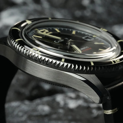 CADISEN 2026 Watch Men Mechanical Wristwatches MIYOTA 8215 Movement Genuine Leather Strap Waterproof Luminous Red Mens Watches