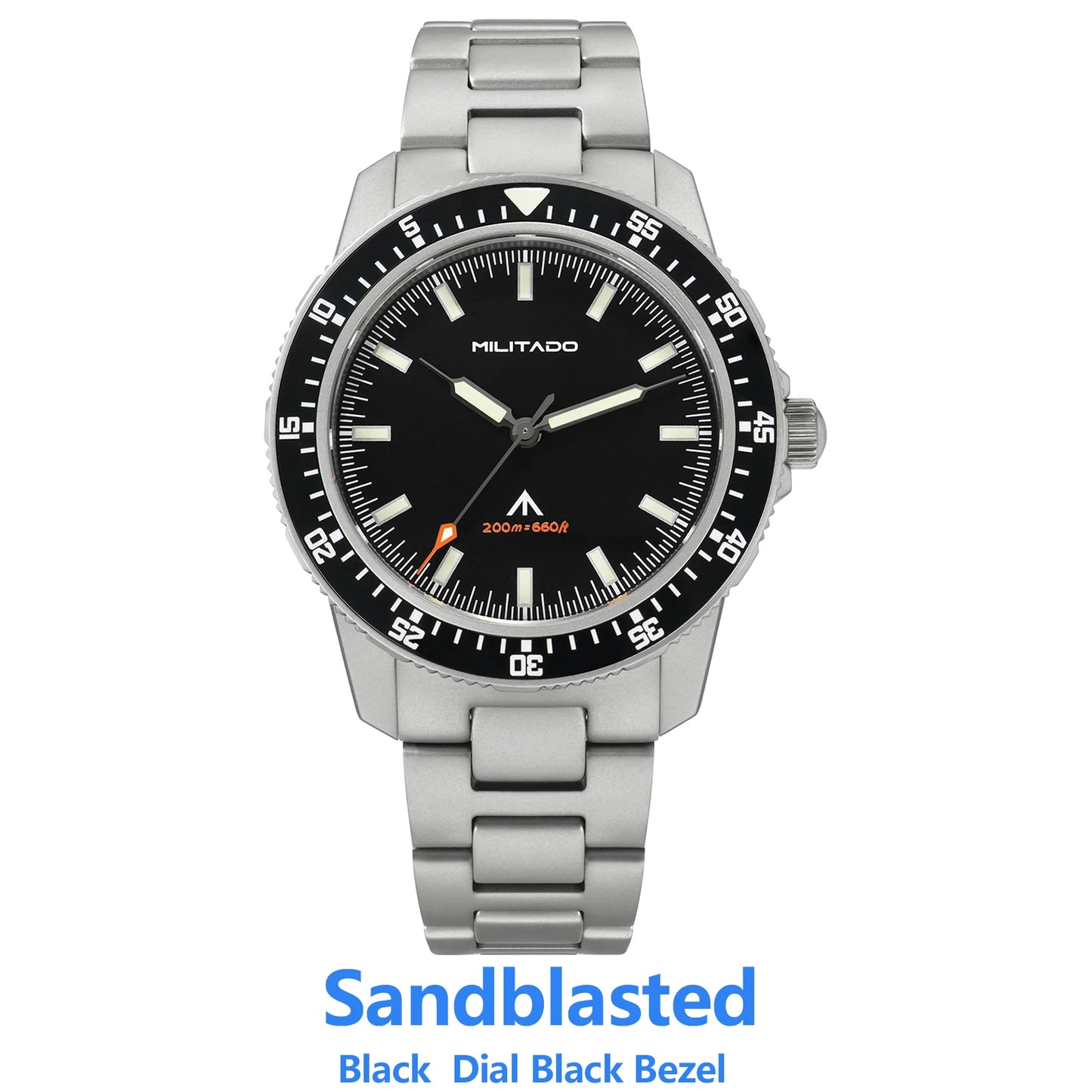 MILITADO ML25 VH31 Sweep Second Quartz Watch Men Swiss Ronda 515 Movement 200m Sapphire Crystal Ceramic Bezel 316L Steel Watches