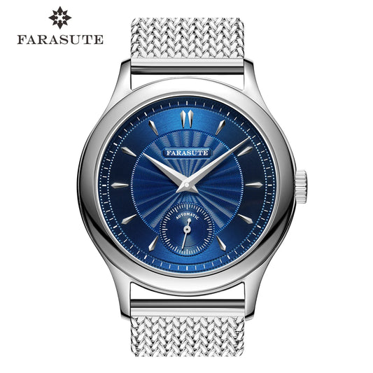 FARASUTE Retro Hangzhou Customized Movement Automatic Mechanical Watch Men Sapphire Stainless Steel Small Second Hand Wristwatch