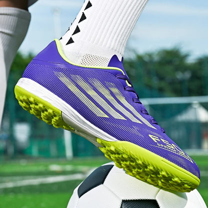 Chaussures de football pour hommes, crampons de football pas chers, chaussures de terrain AG/TF antidérapantes, chaussures de football d'entraînement en plein air pour débutants.