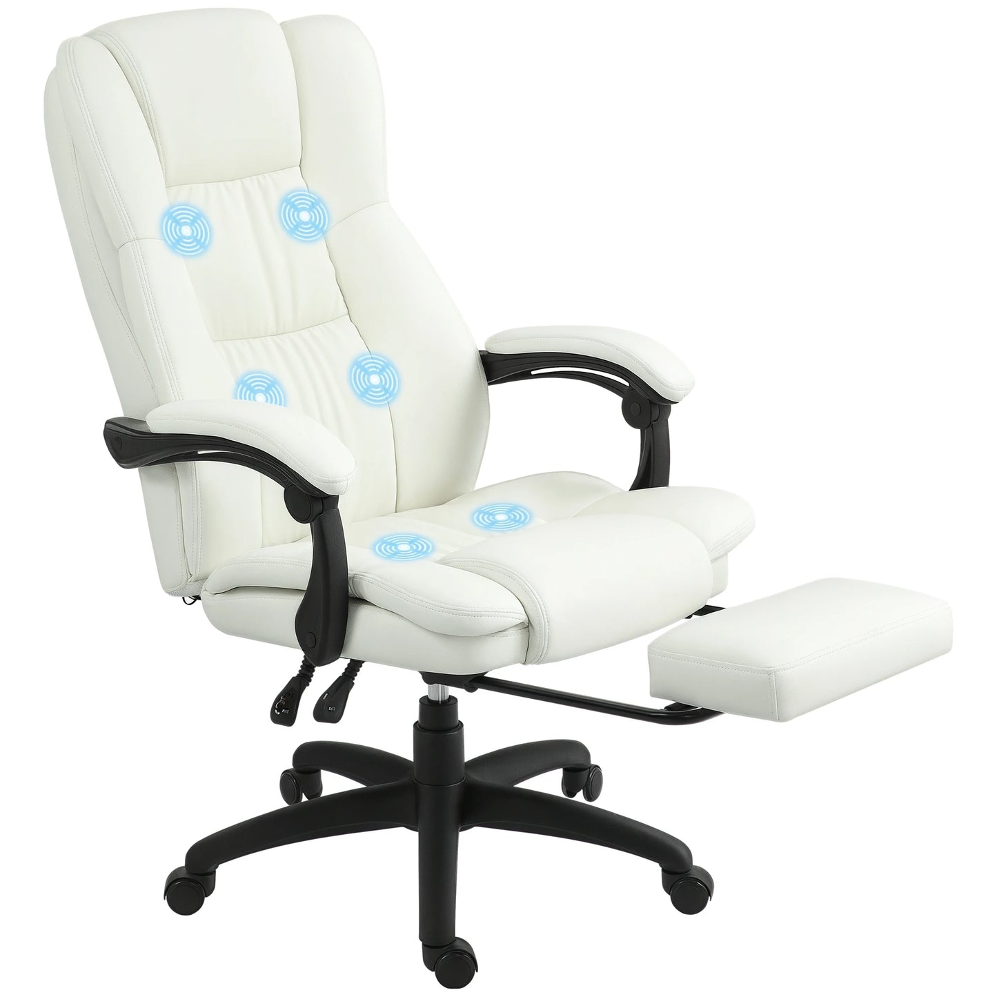 Vinsetto Swivel Office Chair with Adjustable Height Massage and Remote Control