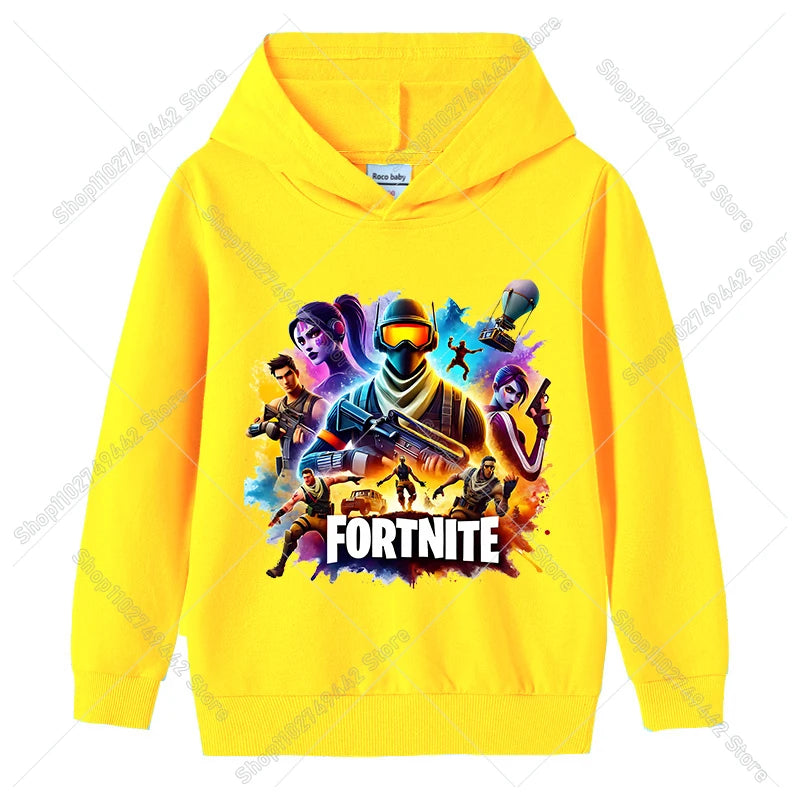 Fortnites Child Hoodies Autumn Hooded Sweatshirt for Boy Girl Thin Tracksuit Long Sleeve Pullover Tops Sportswear Kids Clothes