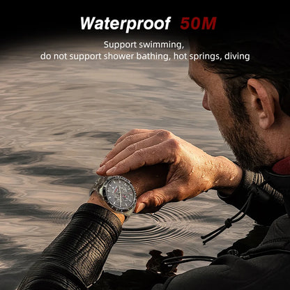 NORTH EDGE 2025 LONGWINGS Men Quartz Watch Solar Powered Stopwatch Waterproof 50M 316 Full Stainless Steel Luminous Pilot Watch