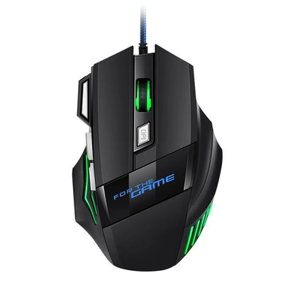 G6 kabelgebundene USB-Gaming-Maus mit 7 Tasten, Scrollrad, 5500DPI einstellbarem optischem Sensor und ergonomischem E-Sport-Design für Laptop, PC, Xiaomi