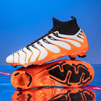 Herren-Fußballschuhe Sport FG/TF Outdoor-Fußballschuhe Training Jungen Wettkampf rutschfest mit langen Stollen Hallen-Futsal bequem