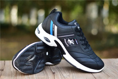 Pánské kožené tenisky Ležérní univerzální obuv Outdoorová protiskluzová běžecká obuv Módní pánské tenisky Zapatos Homme