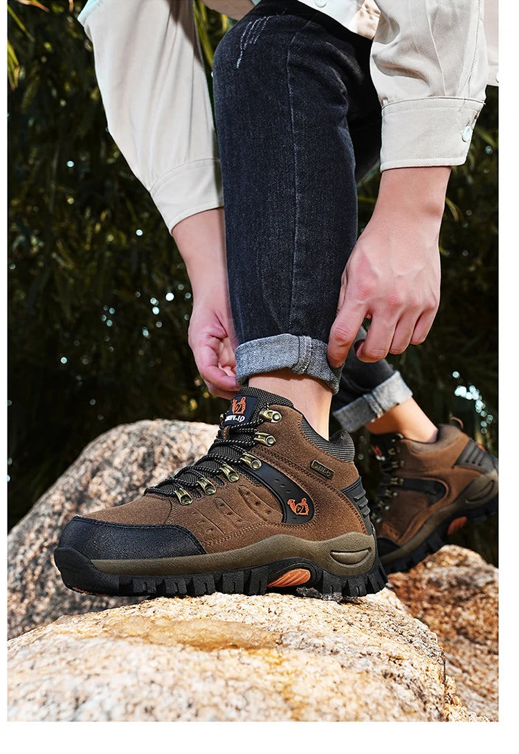 Outdoor-trekkingschoenen herfst/winter heren waterdichte wandelschoenen bergschoenen echt leer bosjacht tactische schoenen