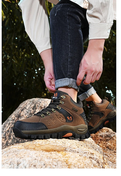 Outdoor-trekkingschoenen herfst/winter heren waterdichte wandelschoenen bergschoenen echt leer bosjacht tactische schoenen