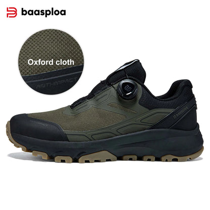 Baasploa Men Hiking Shoes Outdoor Climbing Mesh Breathable Travel Walking Shoes Male Non-Slip Wear Resistant Comfortable Sneakers