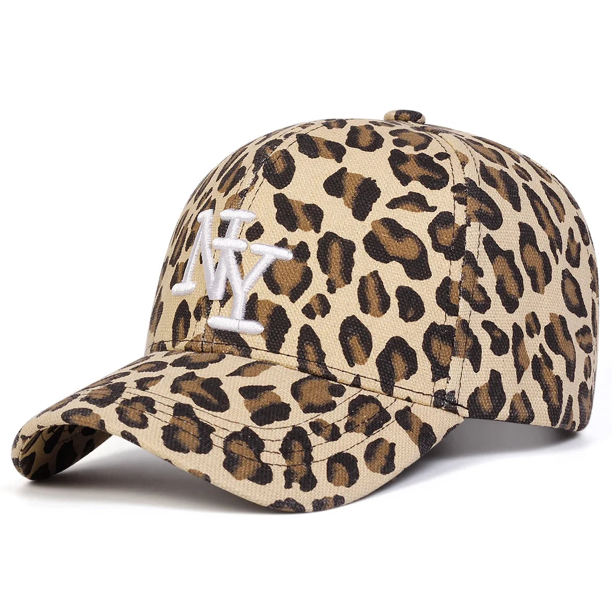 Unisex Letter Embroidery Leopard Print Baseball Caps Spring Autumn Outdoor Adjustable Casual Hats Sunscreen Hat Sports Cap
