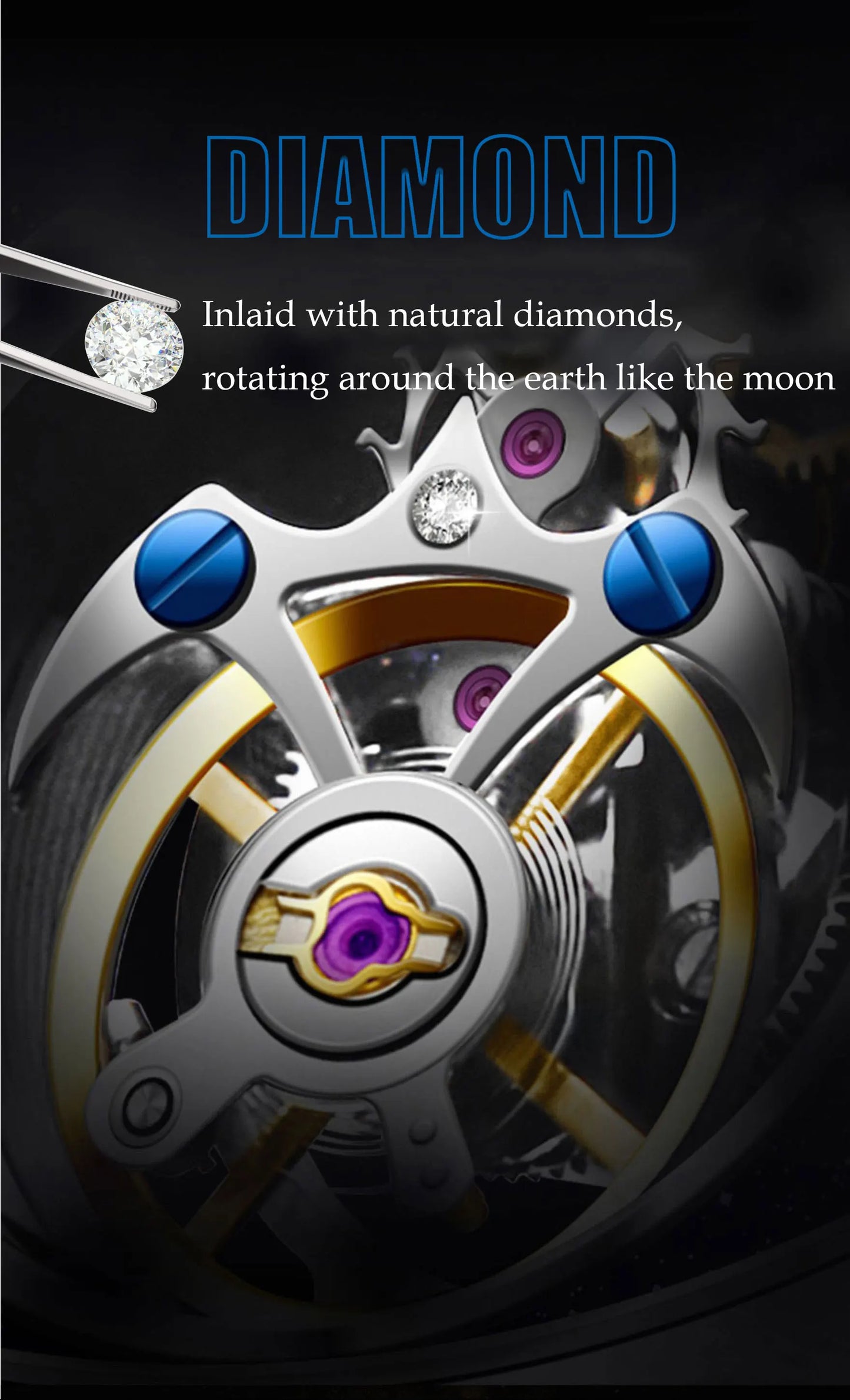 AESOP Echte Fliegende Tourbillon Mechanische Skeleton Uhr Für Mann Luxus Wasserdichte Armbanduhren Saphir Spiegel Gradienten new