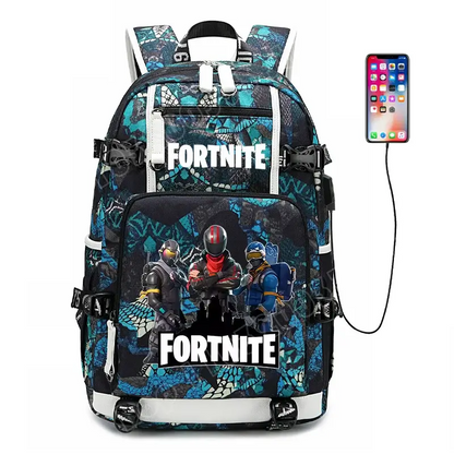 Fortnite Game Print Student Backpack Boys Girls Large Capacity School Bag Waterproof Lightweight Durable Bookbag Birthday Gift