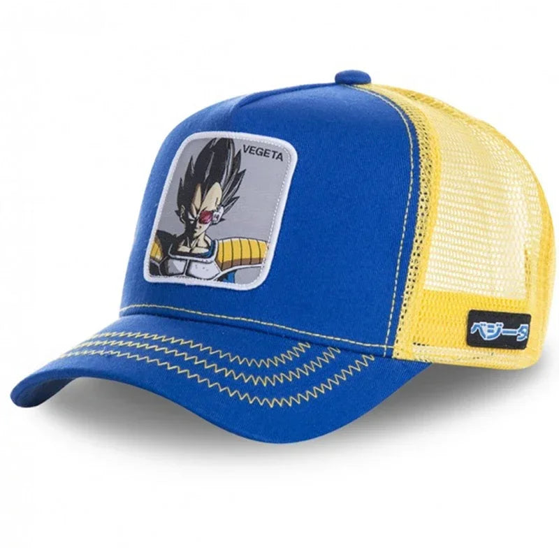 Dragon Ball Son Goku-baseballkasket til mænd, sommerkasket til rejser, broderet hiphop-solskærm, justerbar trucker-meshkasket