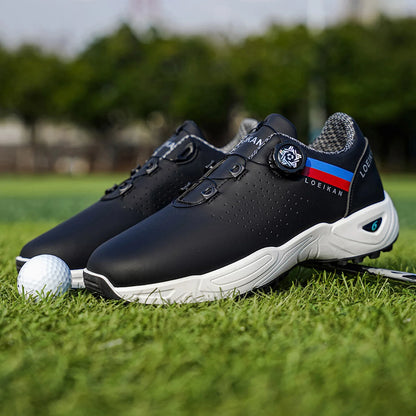 Men's Golf Shoes: High Quality, Non-Slip Sports Sneakers with Swivel Button for Maximum Comfort!