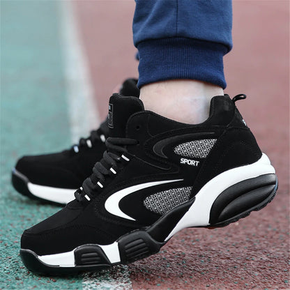 Plus Size Men's Trendy Color Block Sneakers, Comfortable Non-Slip Lace-Up Casual Durable Shoes for Men's Outdoor Activities