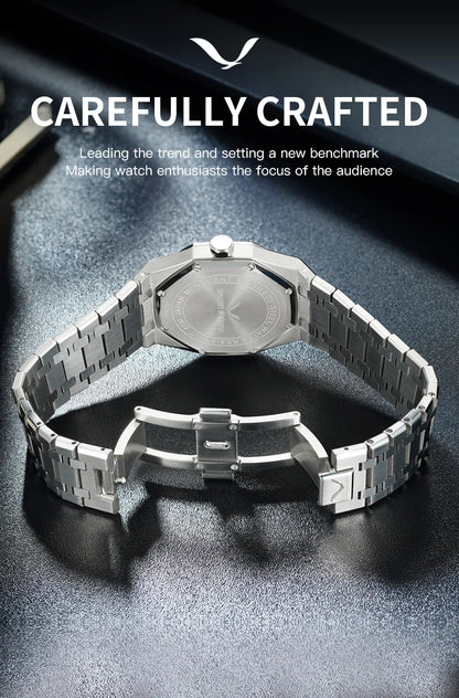 2026 New Specht & Söhne 38mm Quartz Wristwatch For Men Luminous Sapphire Crystal Ultrathin Stainless Steel Watch 50M Waterproof