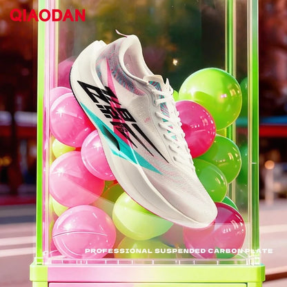 QIAODAN Feiying PB6.0 Marathon- en hardloopschoenen voor heren met koolstofplaat over de volledige zool, lichtgewicht sportschoenen QDB023261299