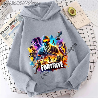 Fortnites Kids  Hooded Coats Anime Fortress Night Sweatshirts Game Spring Autumn Hoodies Sportwear Children Clothes Gift