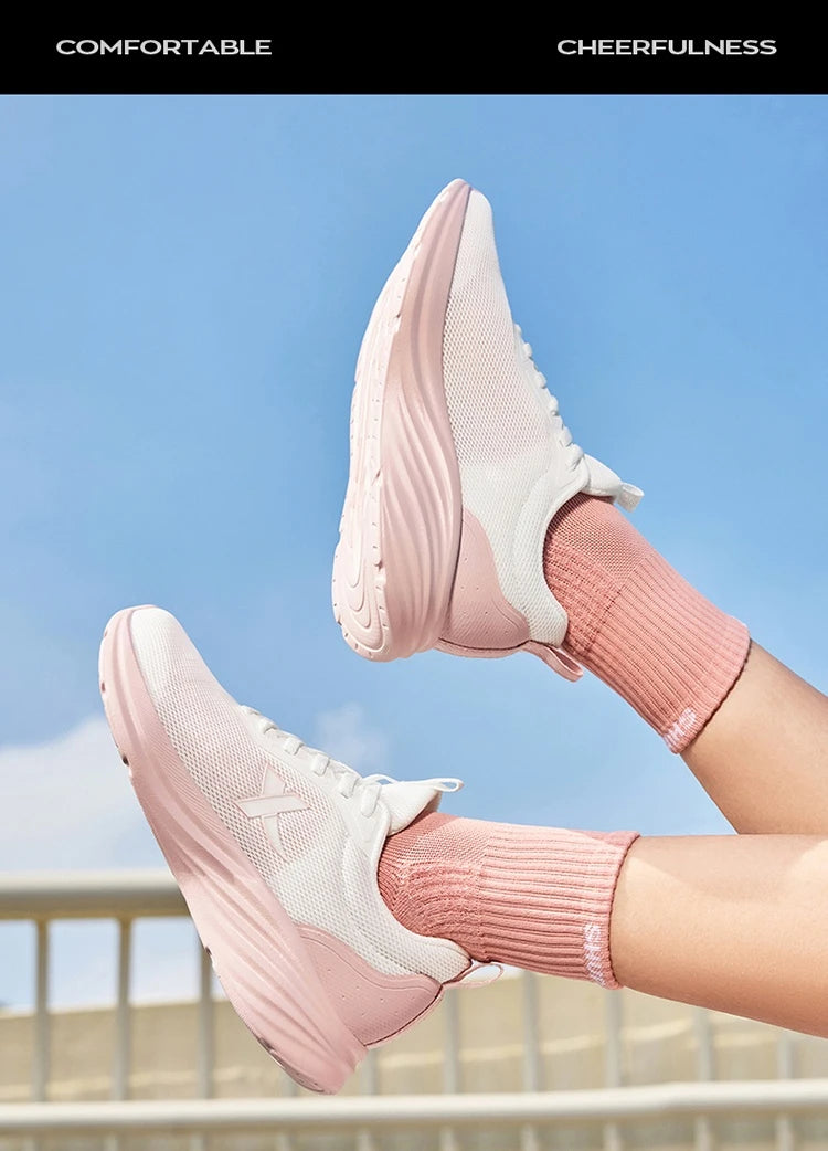 Xtep Women's Running Shoes 2025 Summer New Durable Lightweight Casual Shock-Absorbing Breathable Mesh Sneakers 875418110054