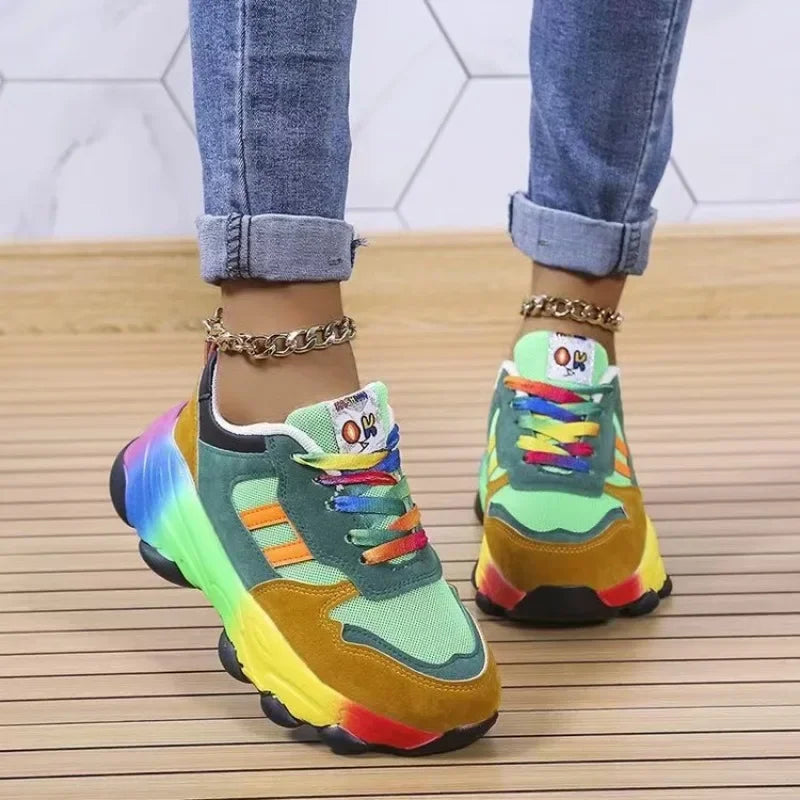 Damskie sportowe trampki, tenisówki, buty do biegania, damskie obuwie codzienne na platformie, modne obuwie, buty do koszykówki, wygodne, eleganckie, sportowe, modne