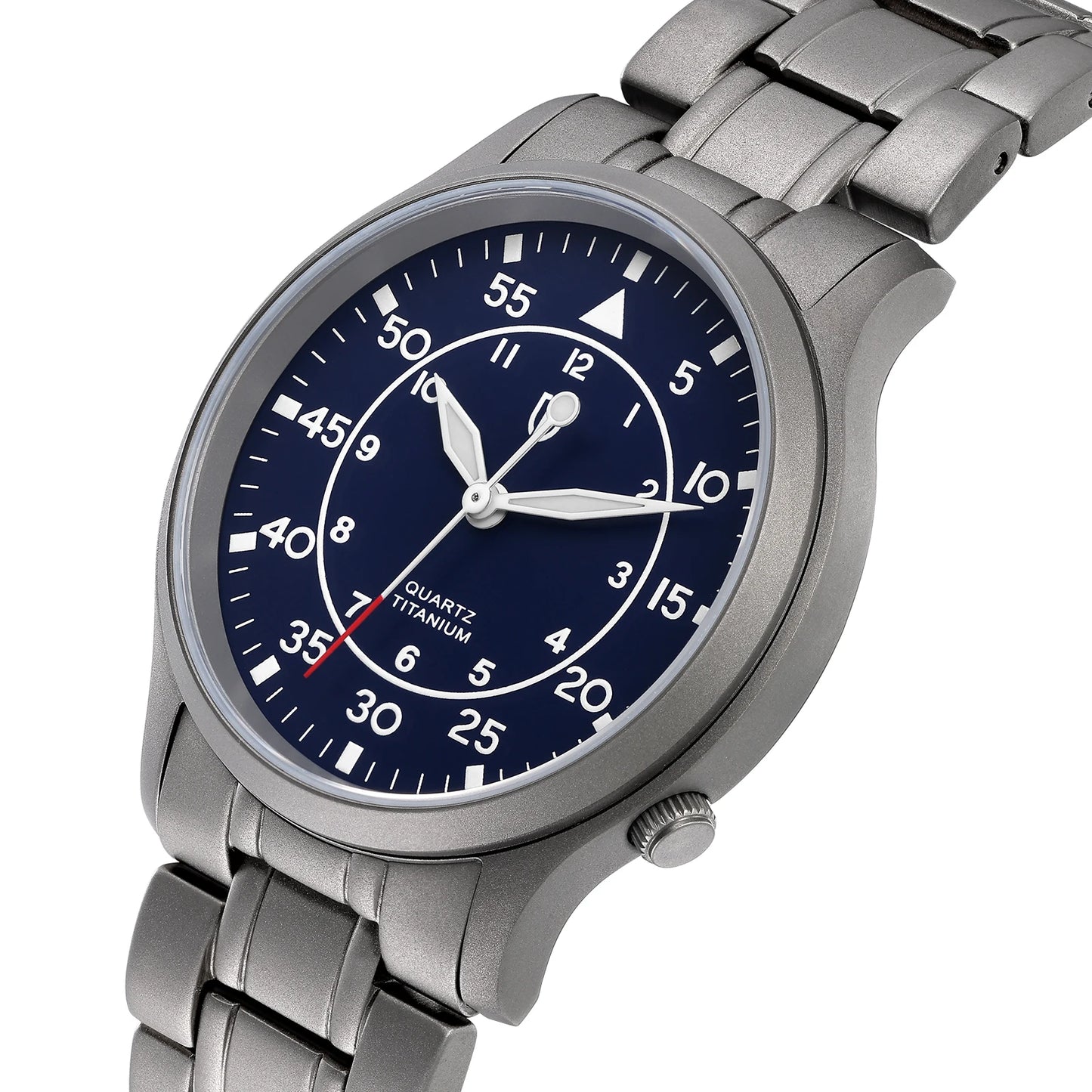 BERNY Titanium Men Quartz Watch AR Coating Sapphire Fashion Wristwatch Luminous VH31 Ultra-thin Wristwatch Waterproof 5ATM Watch
