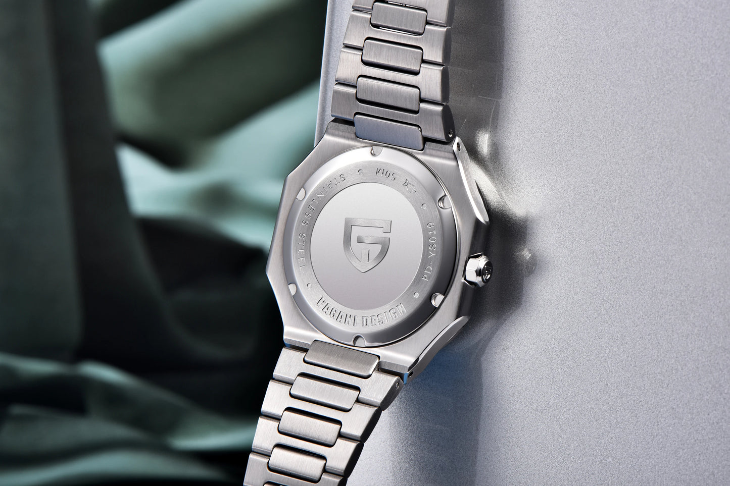 Nuovo orologio di lusso quadrato PAGANI DESIGN 2026 da uomo al quarzo, vetro zaffiro AR, movimento giapponese, luminoso, in acciaio 316L all steel