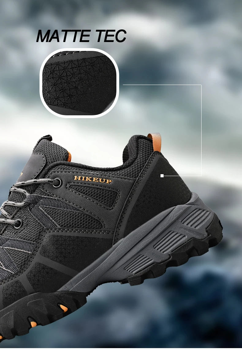 HIKEUP Sneakers traspiranti, ammortizzate e antiscivolo - Scarpe da trekking da uomo - Scarpe da corsa e trekking - Scarpe da montagna per attività all'aperto da uomo