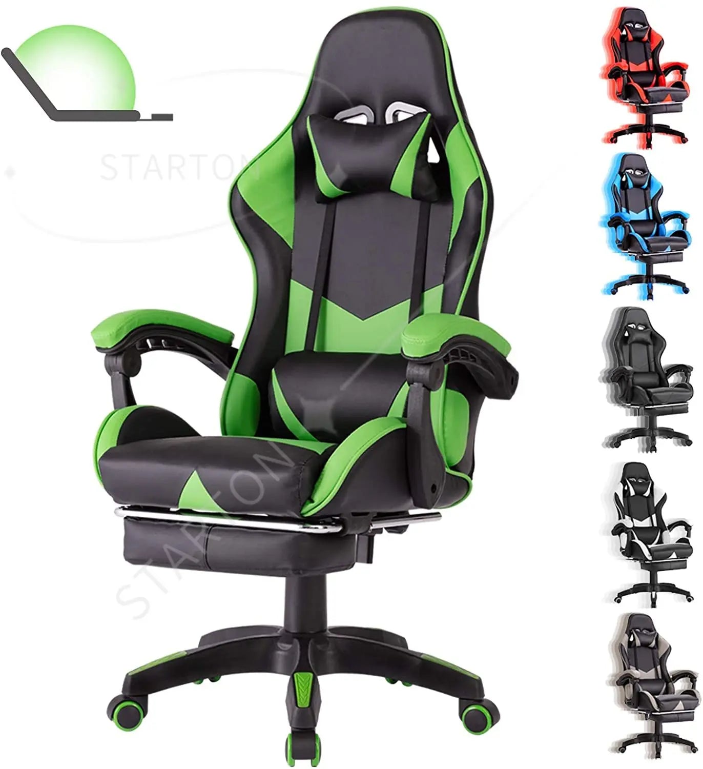 High Back Cheap Office Pink Green PU Leather Computer Chair Gamer Racing Gaming Chair