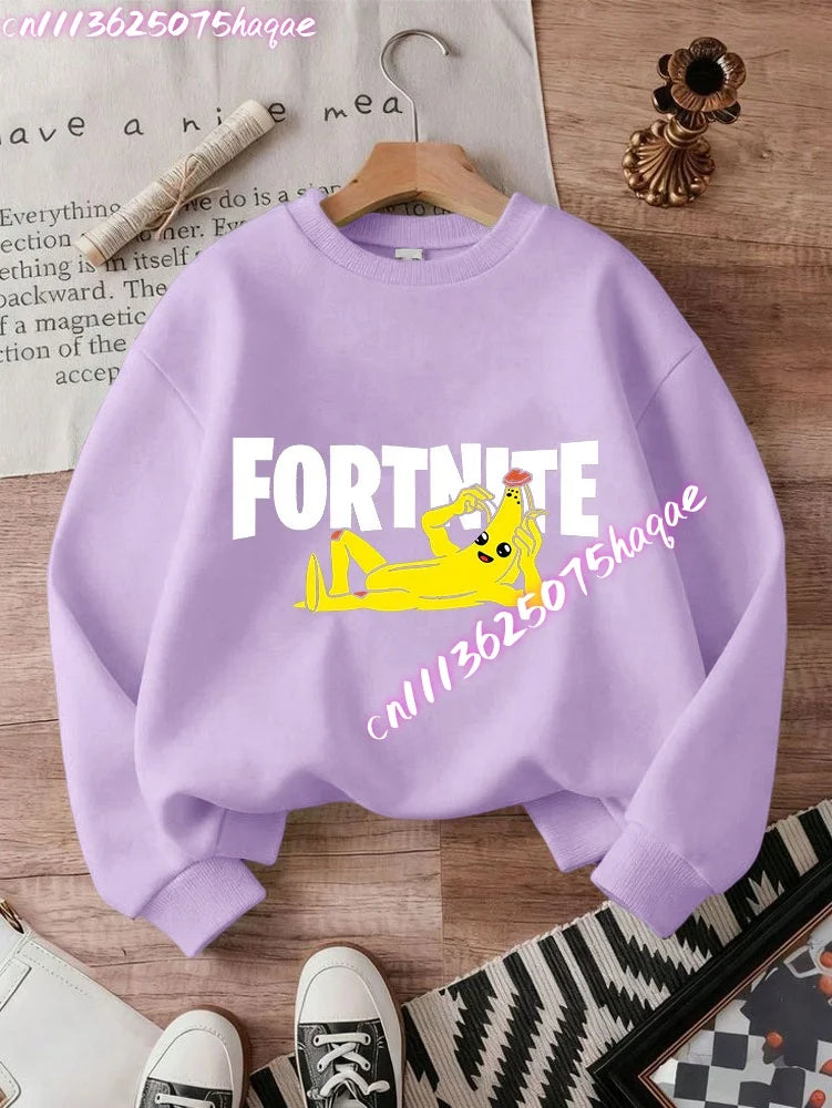 New Fortnite Kids Sweatshirts Cartoon Game Character Printed Hoodie Autumn Casual Children’s Tops Winter Baby Boys Clothing