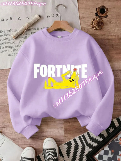 New Fortnite Kids Sweatshirts Cartoon Game Character Printed Hoodie Autumn Casual Children’s Tops Winter Baby Boys Clothing