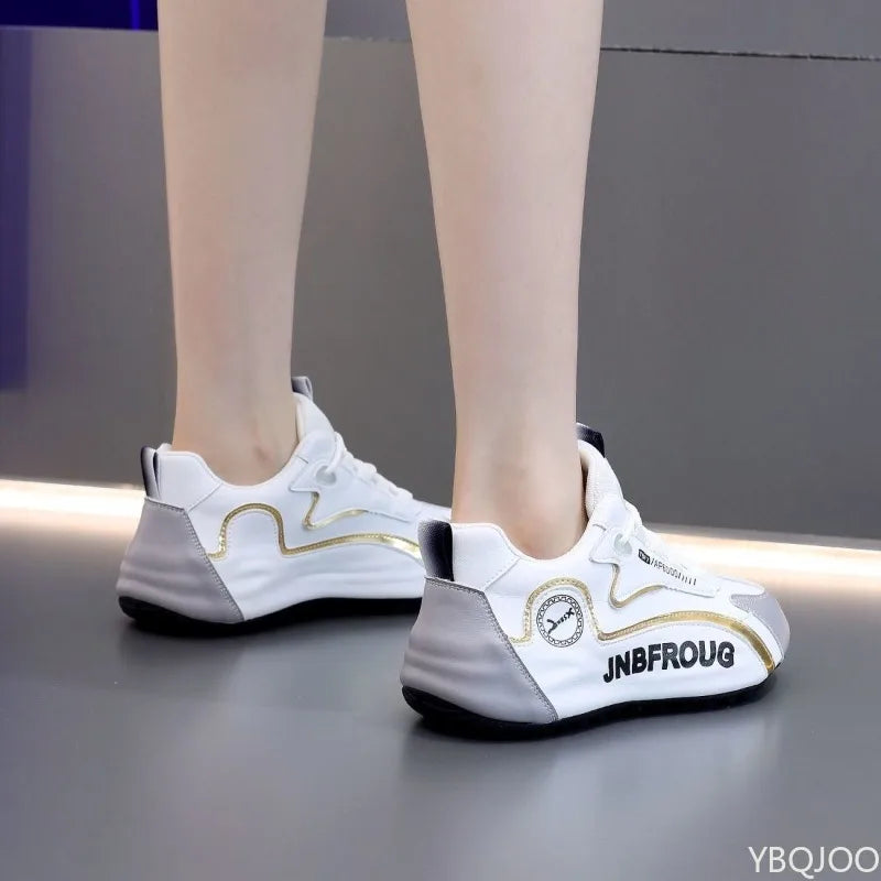 Zapatos casuales para hombre de talla grande, para primavera y otoño, con suela gruesa para aumentar la altura; tendencia de nicho; versátiles; zapatos deportivos planos para hombre