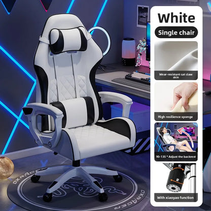 Sedia e-sport da uomo confortevole per sessioni prolungate, sedia da computer reclinabile per il relax, schienale