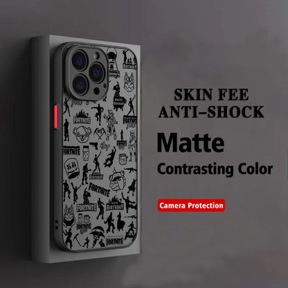 Capa para Telemóvel Hot Game F-Fortnites para Xiaomi Redmi Note 14 13 12 12S 11 11S 10 10S 9T 9S 8 7 Pro Plus 4G 5G, Tampa Traseira Transparente Mate