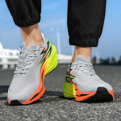 Men's Sports Running Shoes, Casual Marathon, Lightweight, Comfortable Women's Athletic Non-Slip Walking Sneakers, Outdoor Couple Shoes