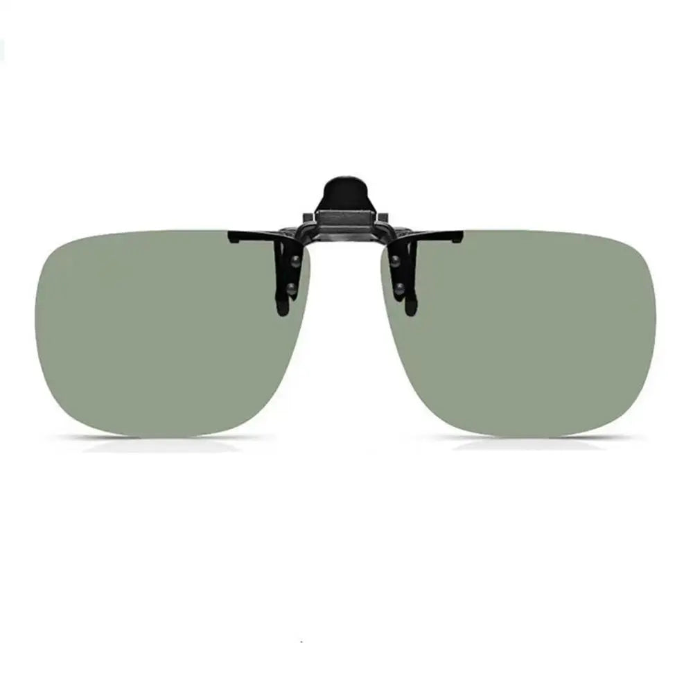 KLASSNUM Men Polarized Sunglasses Clip Can Be Flipped Up Myopia Glasses Clip Anti-UV400 Night Driving Fishing Glasses Accessory