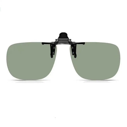 KLASSNUM Men Polarized Sunglasses Clip Can Be Flipped Up Myopia Glasses Clip Anti-UV400 Night Driving Fishing Glasses Accessory
