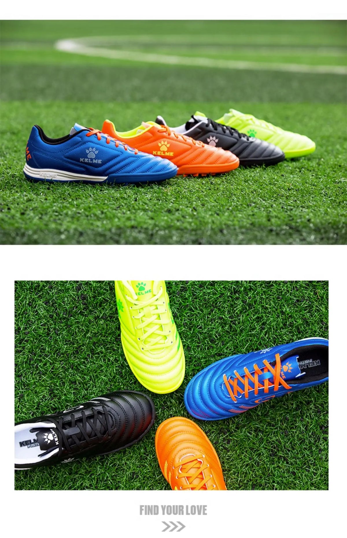 Kelme Tf Broken Nail Pantofi de fotbal pentru adulți și tineri Pantofi de fotbal antiderapanti pentru gazon artificial Pantofi de fotbal pentru jocul de cinci contra cinci Pantofi de fotbal sportivi