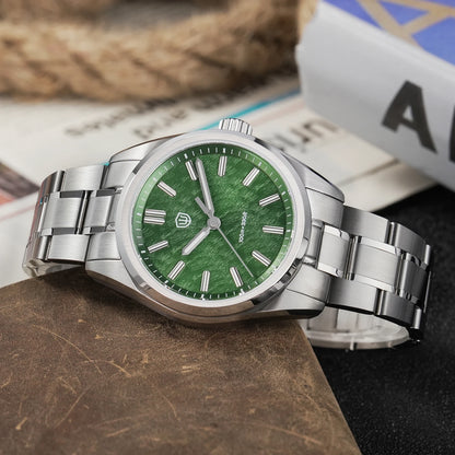 Watchdives New WD0003B ‌Aventurine Dial Watch VH31 Quartz Movement Sapphire Crystal Luminous 100m Waterproof 36mm Vintage Watch