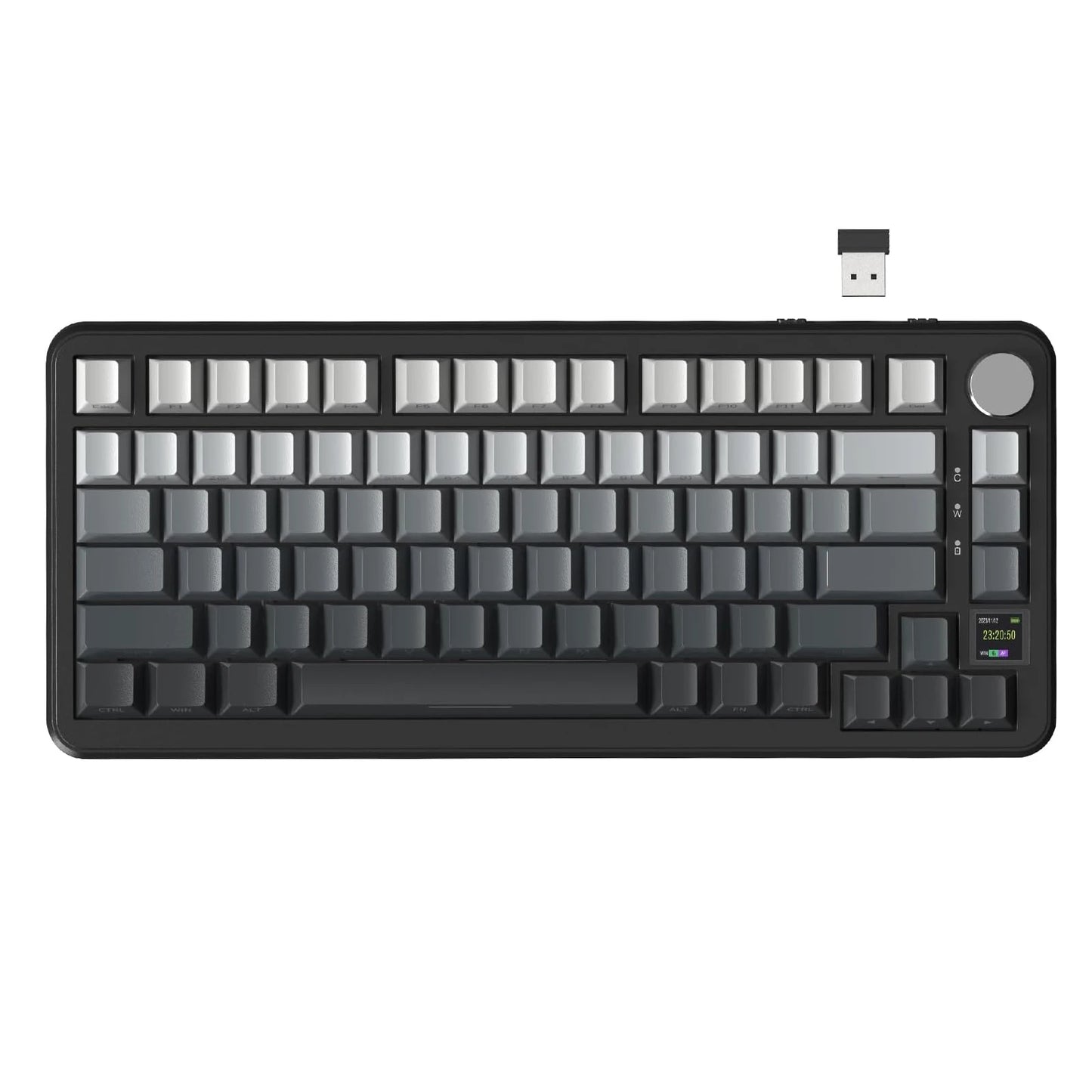 ATTACK SHARK X85 Pro 75% Mechanical Keyboard Wireless RGB Gaming Keyboard with Display Screen, Knob Control, Hot Swappable Gasket Mount, Bluetooth, 2.4GHz & Wired