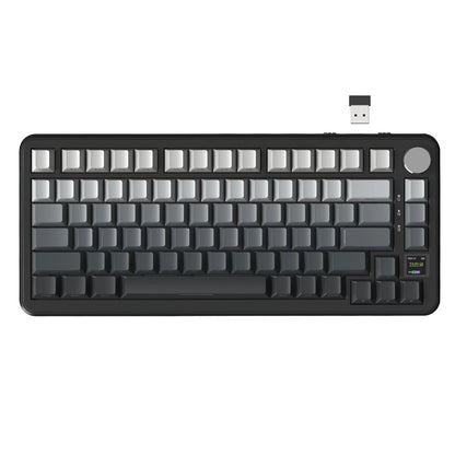 ATTACK SHARK X85 Pro 75% Mechanical Keyboard Wireless RGB Gaming Keyboard with Display Screen, Knob Control, Hot Swappable Gasket Mount, Bluetooth, 2.4GHz & Wired