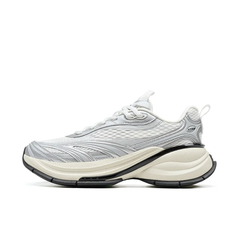 Xtep Basque 3 Men's Sneakers, Retro Fashion, Breathable Luxury Height-Increasing Sports Shoes, Spring 2026, Model 874219320001