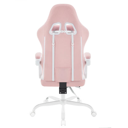 WOLTU Swivel Computer Chair with Massage Function Ergonomic Office Chair with Pillow & Footrest Height Adjustable Gaming Chair