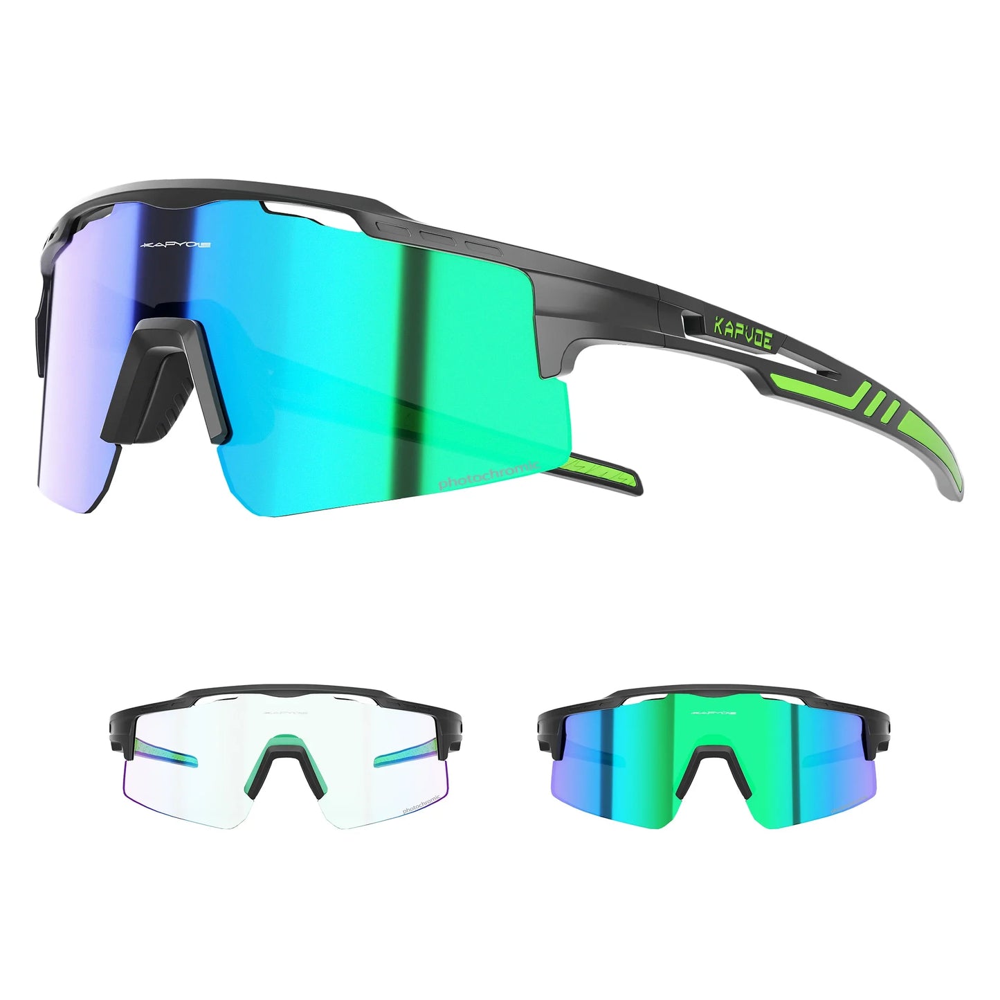 Kapvoe Outdoor Photochromic Bicycle Sports Glasses Men Women Road Cycling Sunglasses UV400 MTB Cycling Eyewea Driving Goggles
